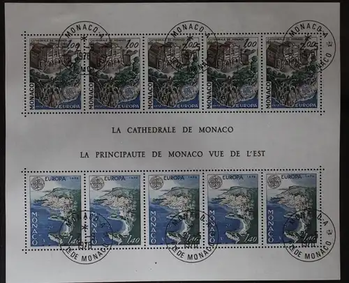 Monaco Block 10 mit 1230-1231 gestempelt Cept Europa #UA616