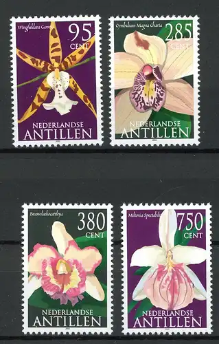 niederl. Antillen 1155-1158 postfrisch Orchideen, Blumen #HU190
