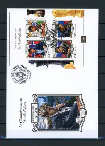 Niger Kleinbogen 3385-3388 Schach Ersttagesbrief/FDC #Scha5218