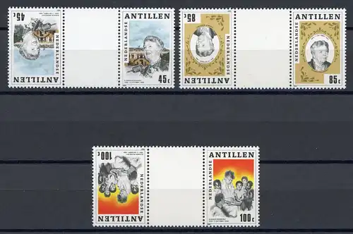 niederl. Antillen Kehrdruck Zwischensteg 539-541 postfrisch #HU189
