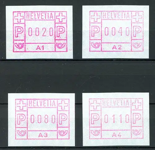 Schweiz ATM 1 A1-A4 postfrisch #HU170