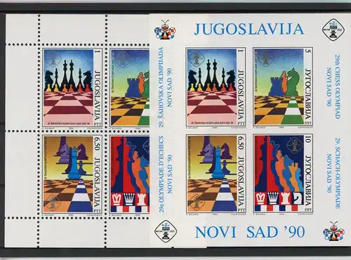 Jugoslawien Block 38-39 postfrisch Schach #GI905