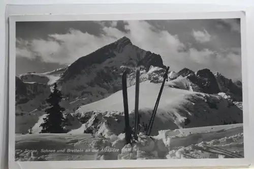 AK Alpenspitze (2636 m) Sonne , Schnee und Bretteln 1949 #PH786