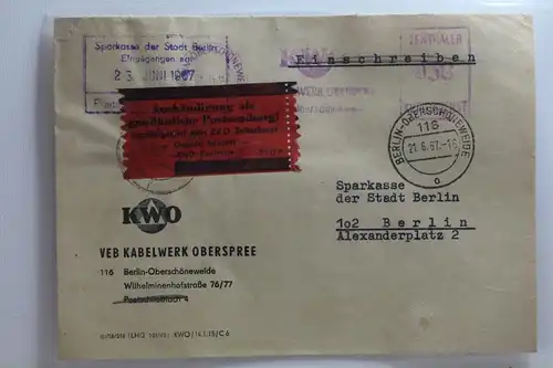 DDR ZKD Brief mit Kontrollvigniette #BA340