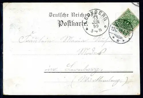 AK Lörrach Röttler Schloss, Schulhaus und Springbrunnen 1899 #HU296