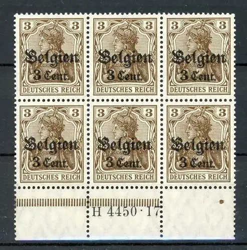 Dt. Bes. WK I LP Belgien 11 a I HAN 4450.17 postfrisch geprüft #HU201