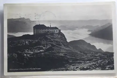 AK Watzmannhaus mit Nebelmeer 1926 #PH868