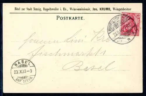 AK Rappotsweiler (Ribeauvillé), Elsaß Dorfpanorama 1900 #HU257