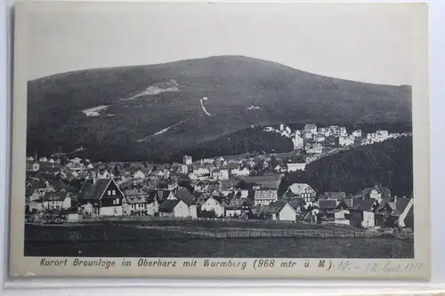 AK Braunlage Kurort im Oberharz mit Wurmberg (968 m) 1919 #PH875