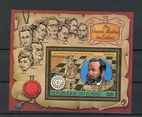 Tschad Block 142 postfrisch Schach #GI934