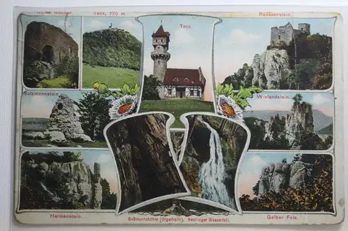 AK Kirchheim Mehrbildkarte (Burg Teck, Reussenstein usw.) #PH918