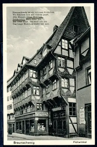 AK Braunschweig Flohwinkel, Fachwerkhaus 1937 #HU249