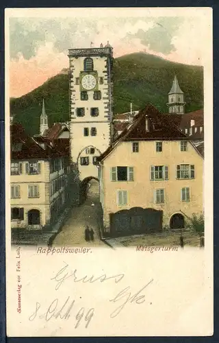 AK Rappotsweiler (Ribeauvillé), Elsaß Metzgerturm 1899 #HU258