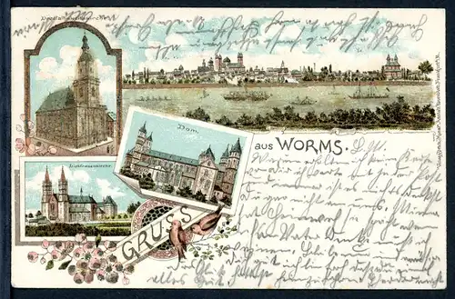 AK Worms Dom, Liebfrauenkirche, Dreifaltigkeitskirche 1901 #HU275