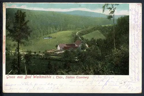 AK Bad Walkmühle/Eisenberg Saale-Holzland-Kreis Blick ins Tal 30.07.1901 #HU350