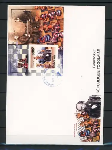 Togo Block 612 B Schach Ersttagesbrief/FDC #Scha5247