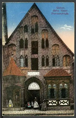 AK Uelzen Altes Haus Veersserstrasse, coloriert 1920 #HU238