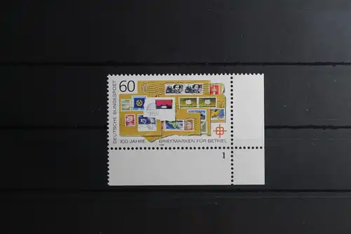 BRD 1395 postfrisch als Eckrand mit Formnummer 1 #UE472