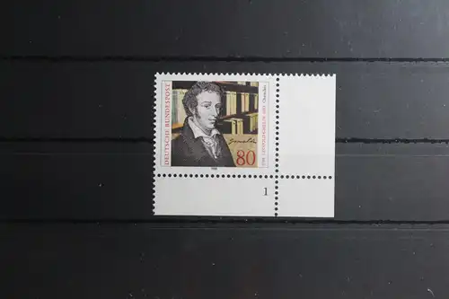 BRD 1377 postfrisch als Eckrand mit Formnummer 1 #UE367