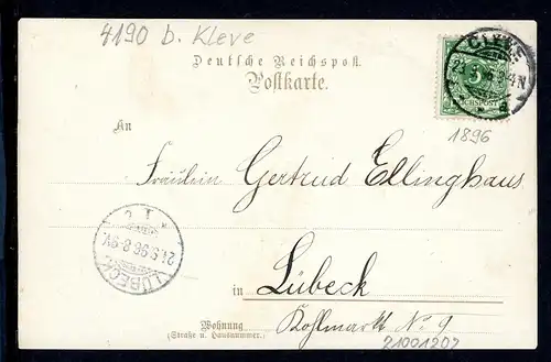 AK Bedburg-Hau Kreis Kleve Hotel Restaurant Berg und Thal 1896 #HU375