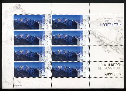 Liechtenstein Kleinbogen 1865 Berge Ersttagssonderstempel #HX139