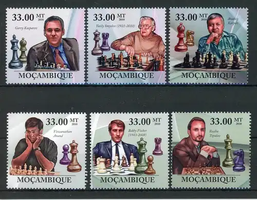 Mosambik 3697-3702 postfrisch Schach #GI991