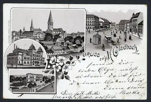 AK Mönchengladbach verschiedene Stadtansichten 1896 #HU466