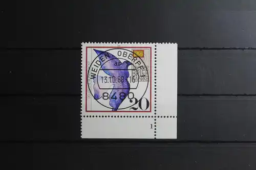 BRD 1388 gestempelt als Eckrand mit Formnummer 1 #UE423