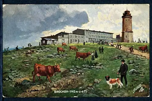 AK Brocken, Landkreis Harz Brockenhotel Rudolph Schade 1909 #HU247
