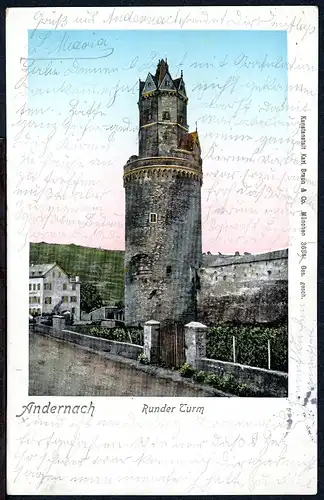 AK Andernach am Rhein Runder Turm 1901 #HU234