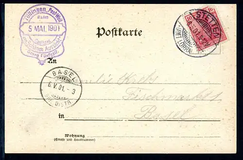 AK Obertüllingen, Landkreis Lörrach Dorfansicht 1901 #HU256