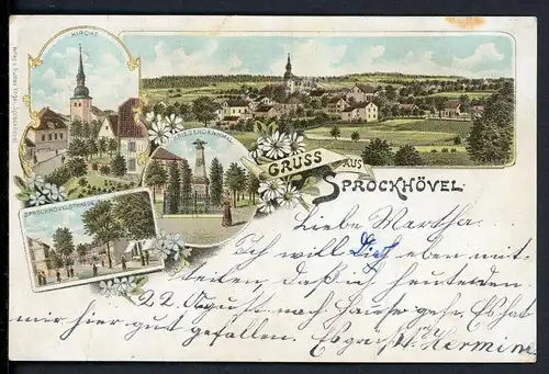 AK Sprockhövel Ennepe-Ruhr Kreis Kriegerdenkmal, Kirche 1897 #HU449