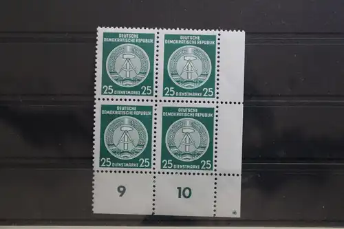 DDR Dienstmarken 23 xI XI postfrisch geprüft Weigelt BPP Eckrandblock #UE110