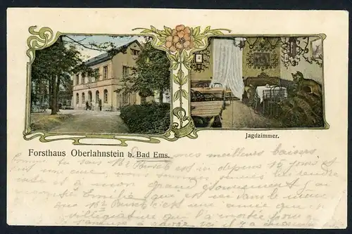 AK Oberlahnstein Rhein-Lahn-Kreis Forsthaus Oberlahnstein 1907 #HU465