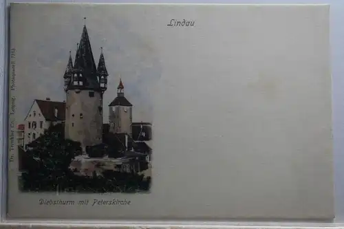 AK Lindau Diebsturm mit Peterskirche #PH912