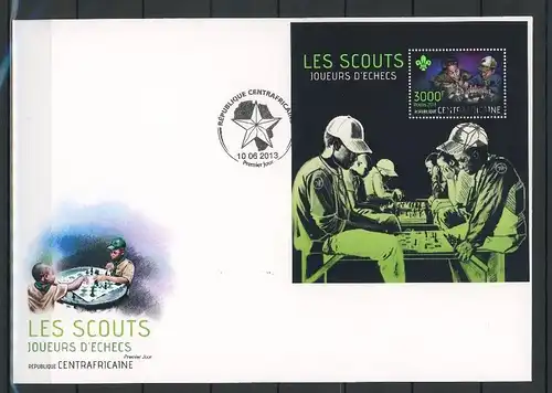 Zentralafr. Rep. Block 1084 Schach Ersttagesbrief/FDC #Scha5268