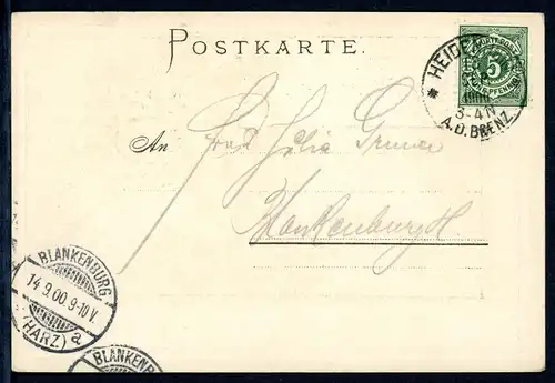 AK Kreisstadt Heidenheim Passpartoutkarte mit Stadtwappen 1900 #HU251