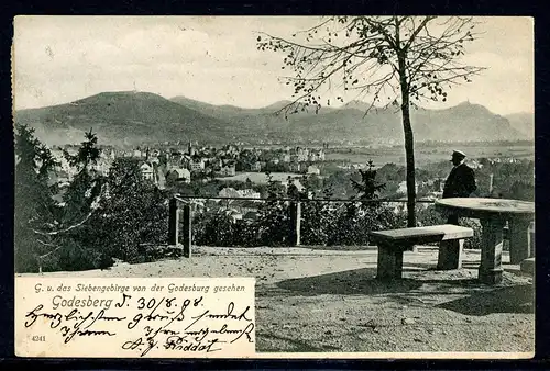 AK Godesberg, Siebengebirge Panorama 30.08.1908 #HU322