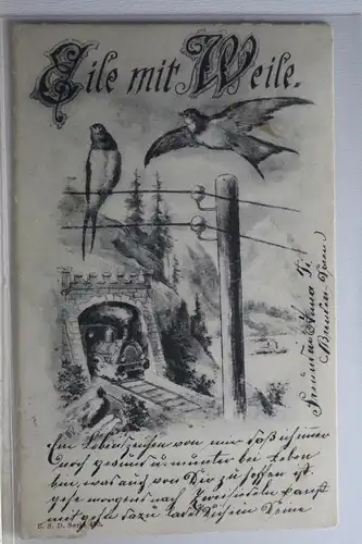 AK Deutschland Grußkarte - Eile mit Weile 1903 #PH850