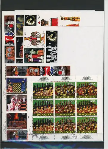 LOT "SCHACH" FDC/BLÖCKE gestempelt Schach #Scha5232