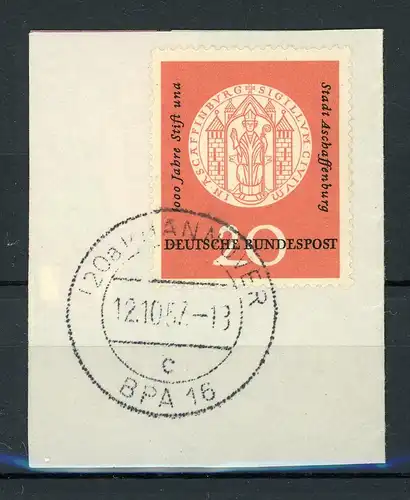 Bund Plattenfehler 255 I geprüft Schlegel Briefstück #HX154