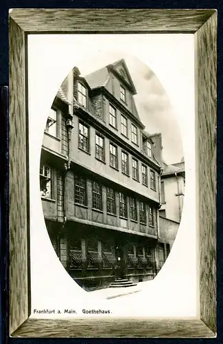 AK Frankfurt/ Main Prägekarte mit Goethehaus 1910 #HU330