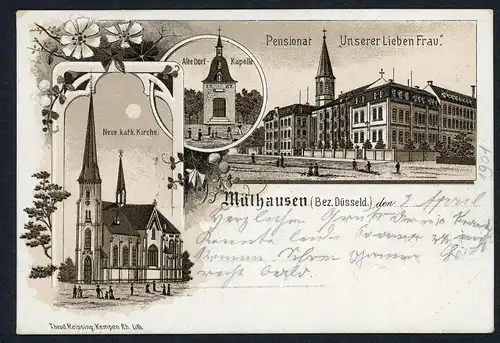AK Mülhausen Grefrath Kreis Viersen Pensionat Unserer Lieben Frau 1901 #HU462