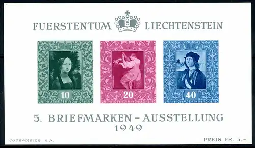Liechtenstein Block 5 postfrisch #HX047