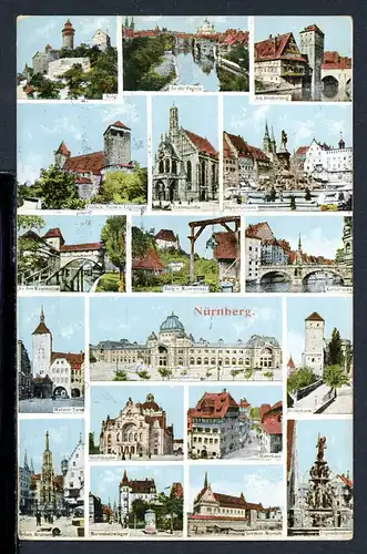 AK Nürnberg 18 Stadtansichten 1907 #HU381