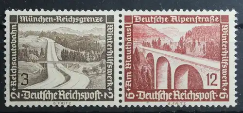 Deutsches Reich Zd W115 postfrisch Zusammendrucke #TZ272