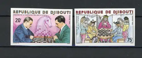 Dschibuti 278-279 B postfrisch Schach #GI965