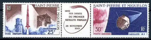 St. Pierre und Miquelon 3er Str. 413-414 postfrisch Satelliten #HU405
