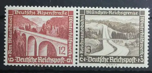 Deutsches Reich Zd W117 postfrisch Zusammendrucke #TZ251