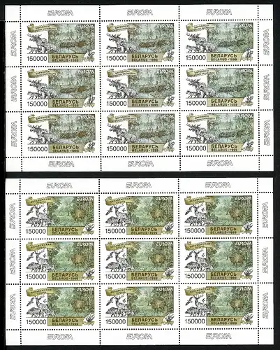 Weißrussland Kleinbögen 316-317 postfrisch CEPT 1999 #HX142